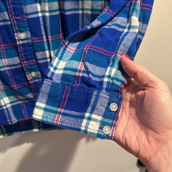 Express Cotton “Flannel” Button Down Top - Picture 5 of 6